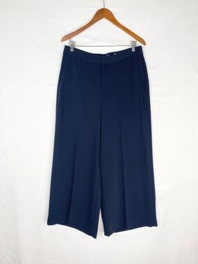 Vince Wide Leg High Rise Trouser Pants Navy Size 10 Work Business